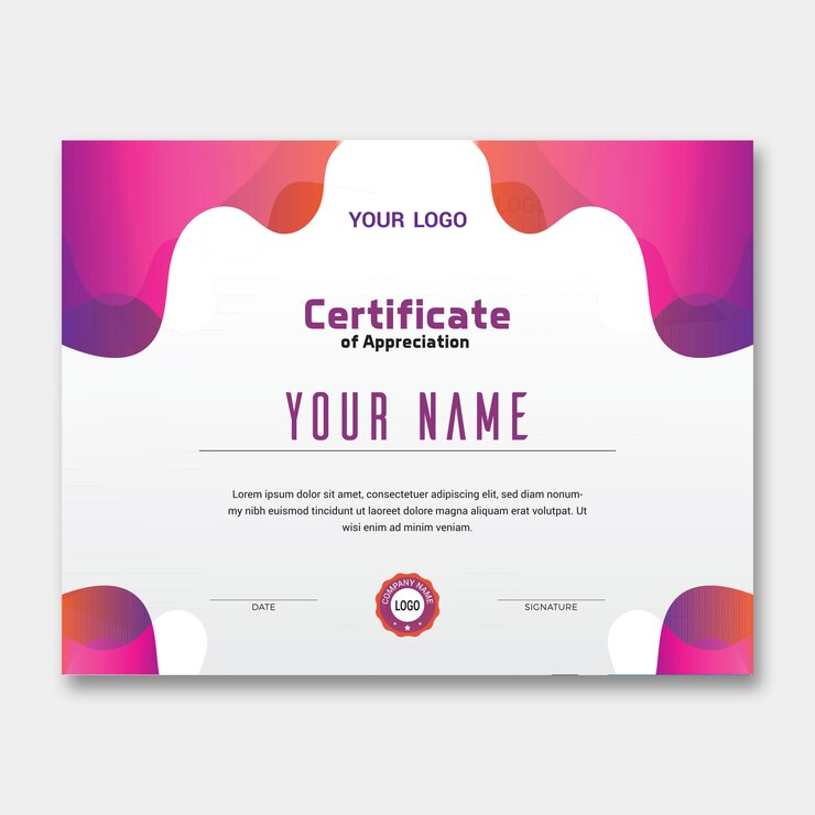 Modèle de certificat