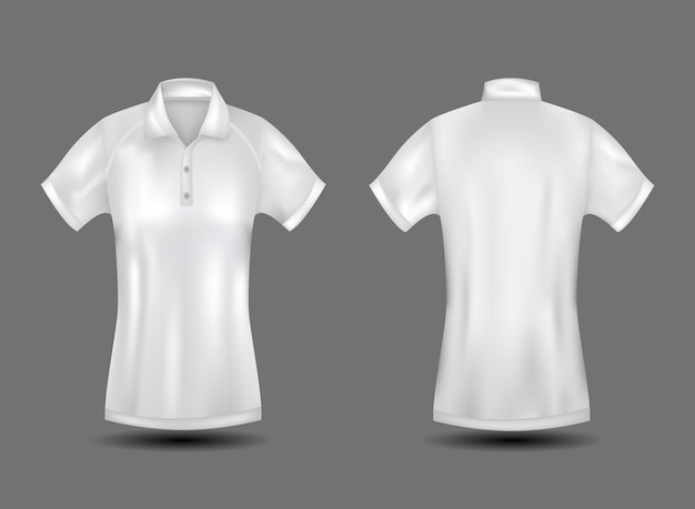 Modèle de chemise de polo blanche féminine