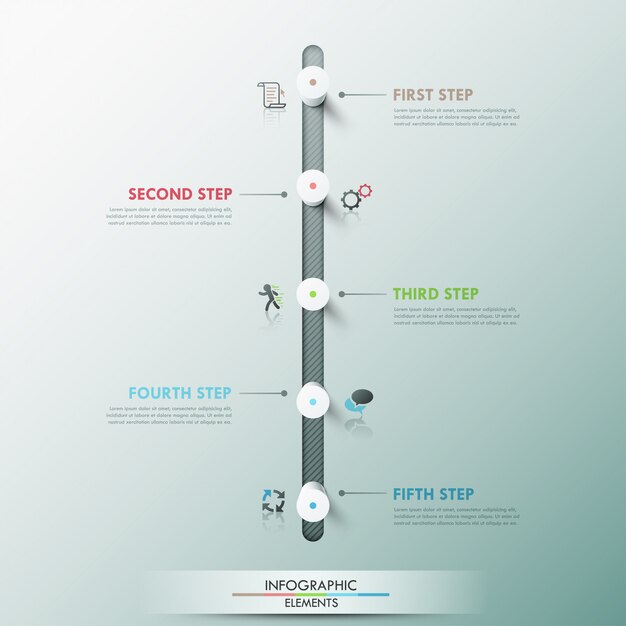 Modèle De Chronologie D'infographie Moderne