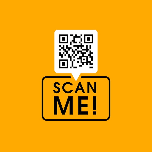 Vecteur modèle de code qr vectoriel scannez-moi le code qr