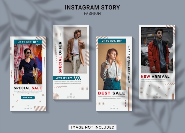 Modèle de collection d'histoires Instagram de vente de mode
