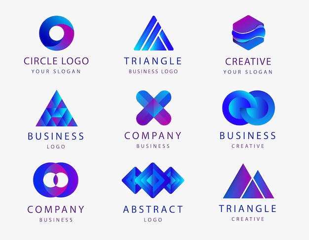 modèle de collection de logos abstraits