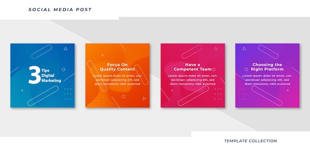 Modèle De Collection De Publications Instagram De Conseils Abstraits
