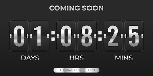 Vecteur modèle de compte à rebours d'illustration à venir