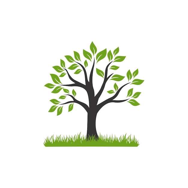Vecteur modèle de concept de conception de logo arbre