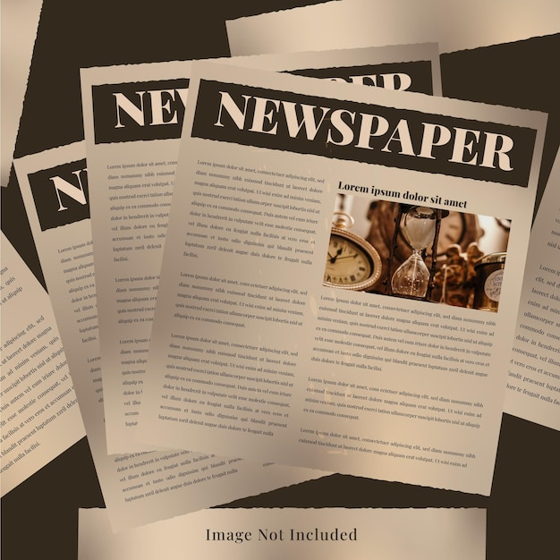 Modèle de concept de journal vintage