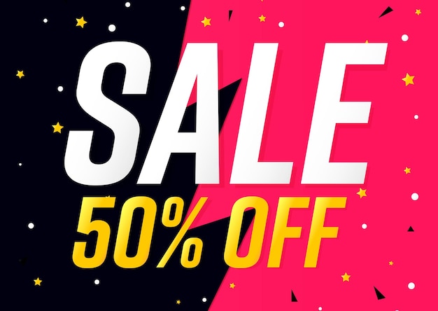 Modèle de conception d'affiche à 50 % d'offre