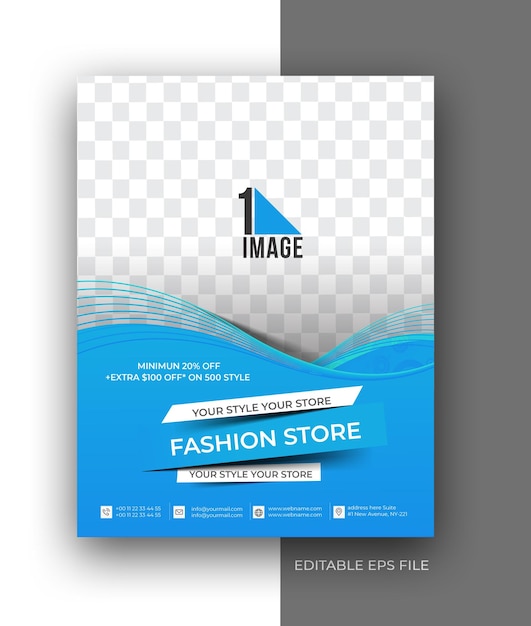 Vecteur modèle de conception d'affiche de dépliant de brochure d'entreprise a4 de magasin de mode