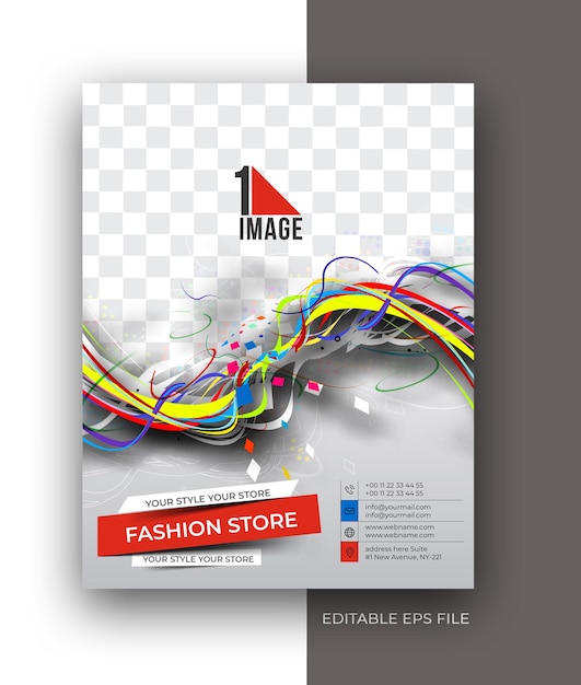 Vecteur modèle de conception d'affiche de dépliant de brochure d'entreprise a4 de magasin de mode.