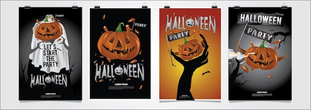 Modèle de conception affiche fête Halloween