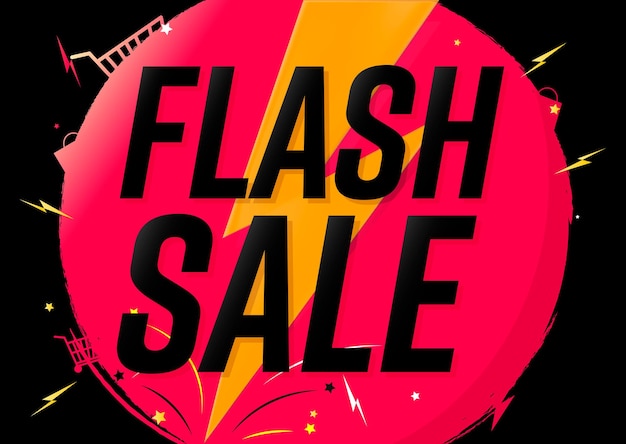 Modèle de conception d'affiche flash ou de bannière pour boutique et boutique en ligne