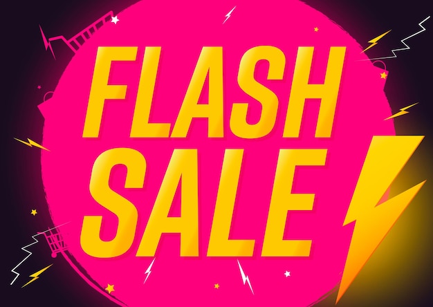 Modèle de conception d'affiche flash ou de bannière pour boutique et boutique en ligne