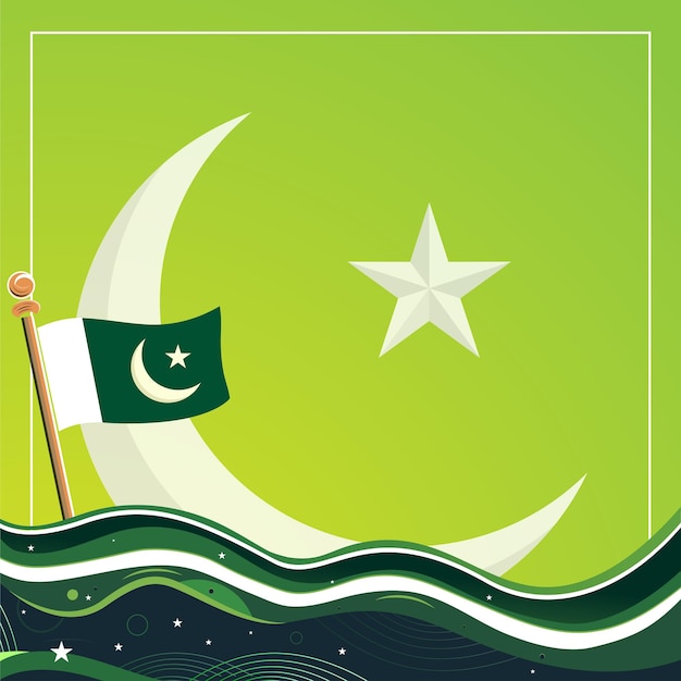 Vecteur modèle de conception d'affiche de la journée nationale du pakistan.