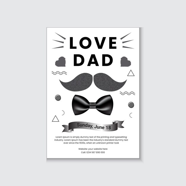 Modèle De Conception D'affiche De Papa D'amour