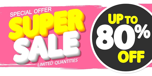 Modèle De Conception D'affiche De Super Vente à 80 Off