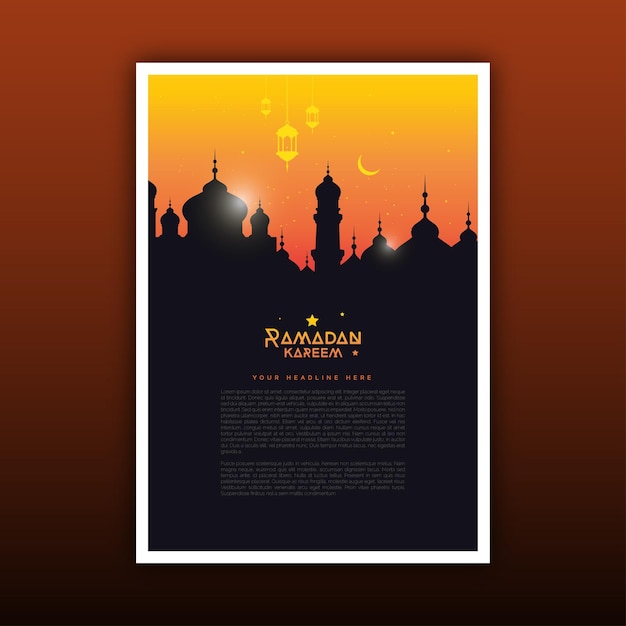 Modèle De Conception D'affiche Vectorielle De La Saison Du Festival Ramadan Kareem