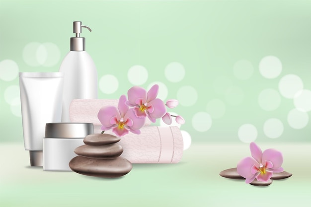 Modèle de conception d'affiche vectorielle de services de salon de spa