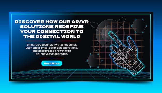 Modèle de conception de bannière Ar et vr