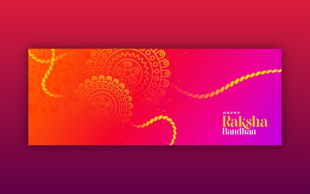 Modèle De Conception De Bannière De Couverture Facebook Happy Raksha Bandhan