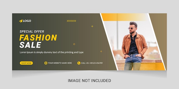 Modèle De Conception De Bannière De Couverture Facebook De Médias Sociaux De Vente De Mode