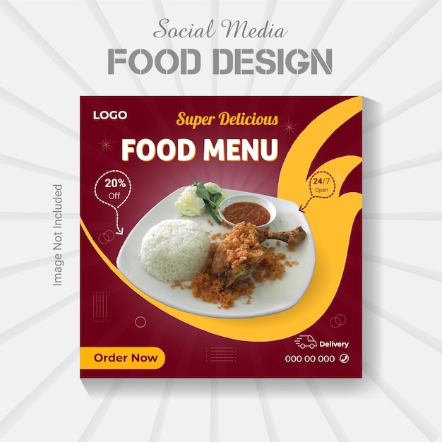 Vecteur modèle de conception de bannière de cuisine asiatique de publication sur les médias sociaux, mise en page d'affiche vectorielle de restaurant moderne.
