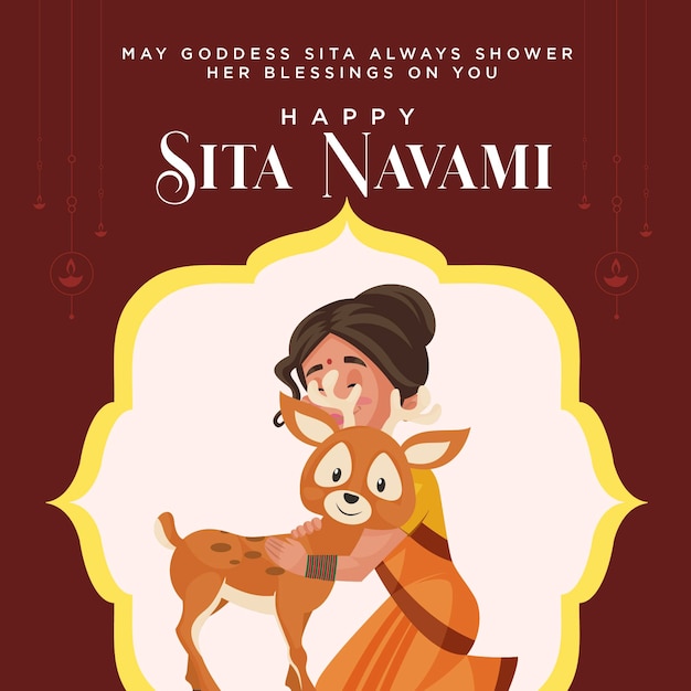 Modèle De Conception De Bannière Happy Sita Navami