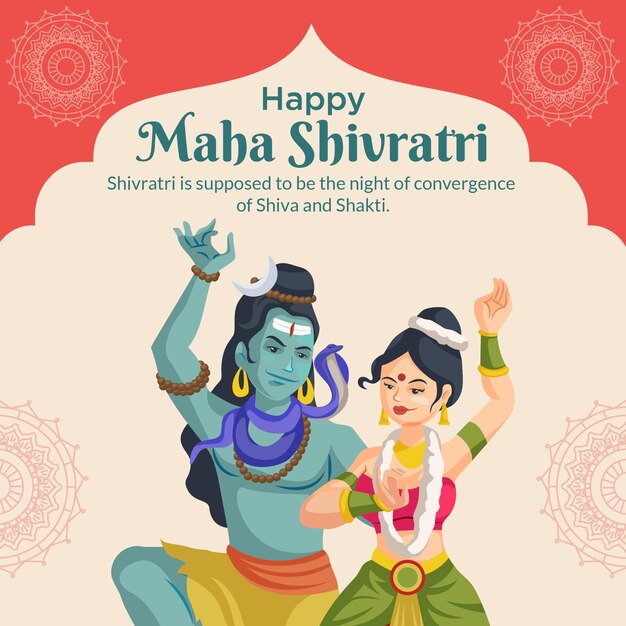 Modèle De Conception De Bannière Joyeux Festival Hindou Maha Shivratri