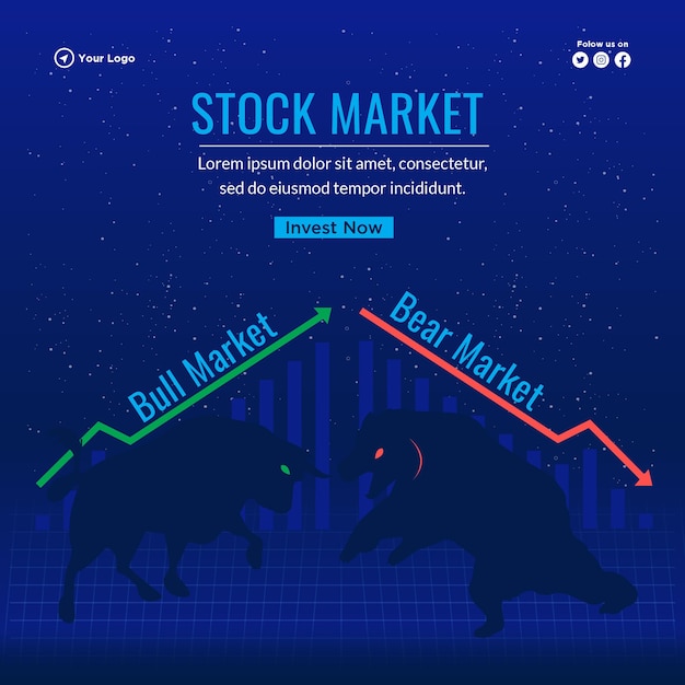 Modèle De Conception De Bannière De Marché Boursier
