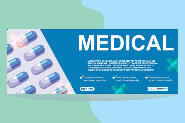 modèle de conception de bannière médicale