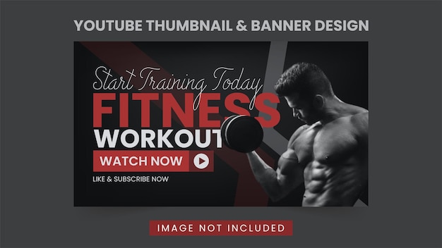 Modèle De Conception De Bannière Youtube Thumbnail Amp Fitness Gym