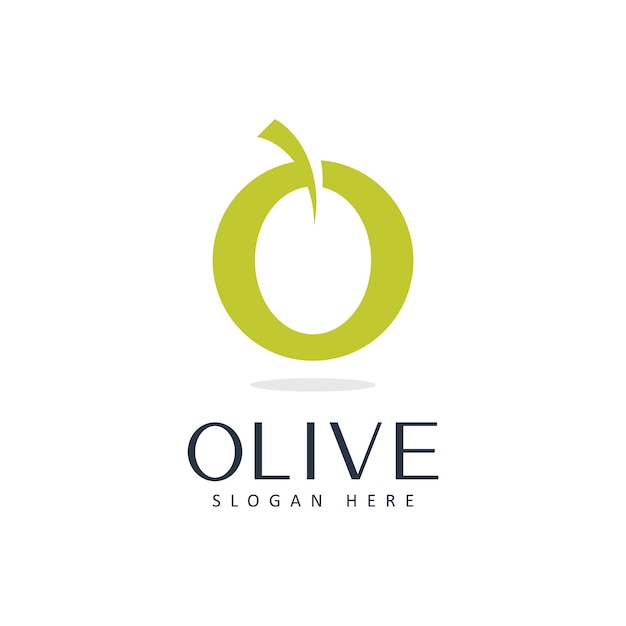 Modèle de conception de beauté et spa de logo d'huile d'olive