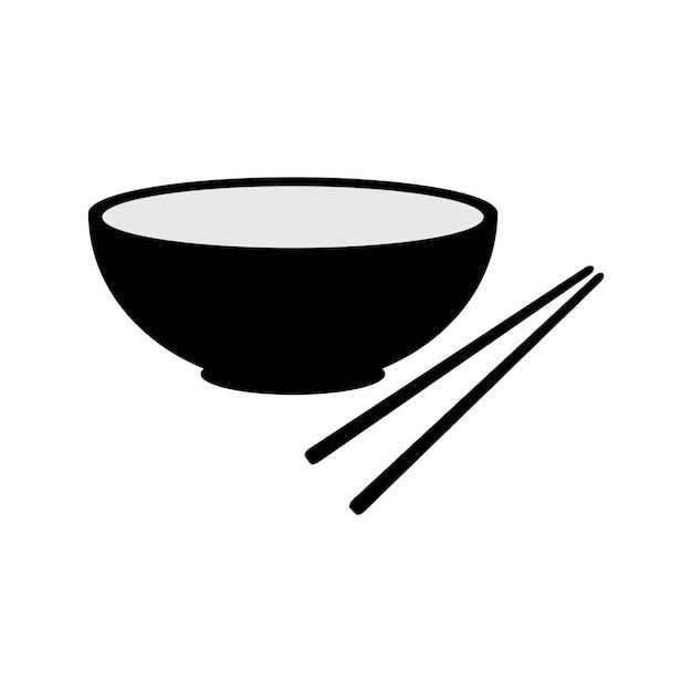 Modèle de conception de bol icône logo vectoriel