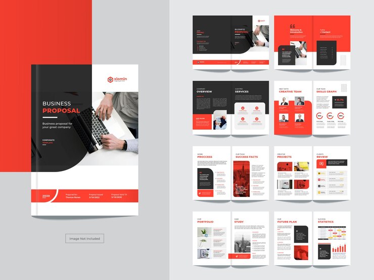 Vecteur modèle de conception de brochure entreprise entreprise pages