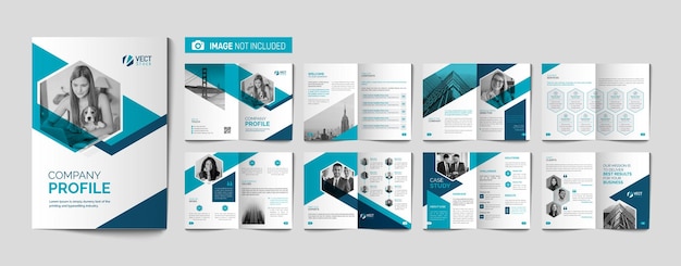 Modèle de conception de brochure d'entreprise de rapport annuel de profil d'entreprise créative