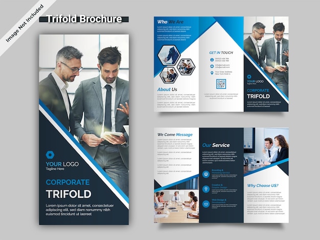 Modèle de conception de brochure d'entreprise triplée
