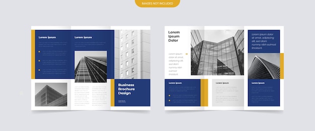 Modèle De Conception De Brochure D'entreprise à Trois Volets Moderne