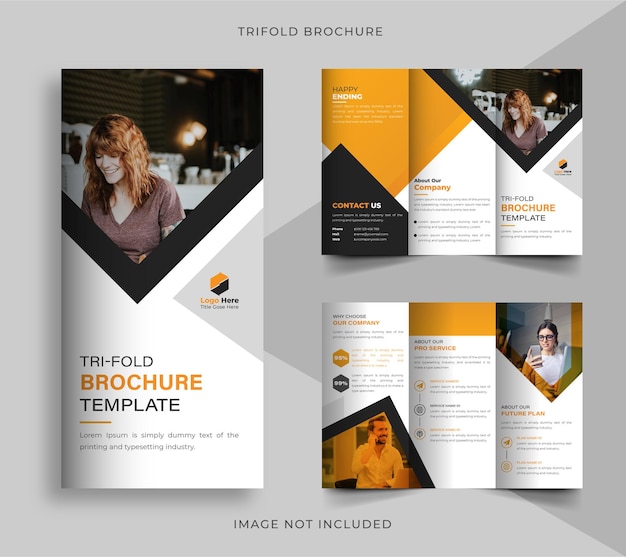 Modèle de conception de brochure d'entreprise à trois volets moderne