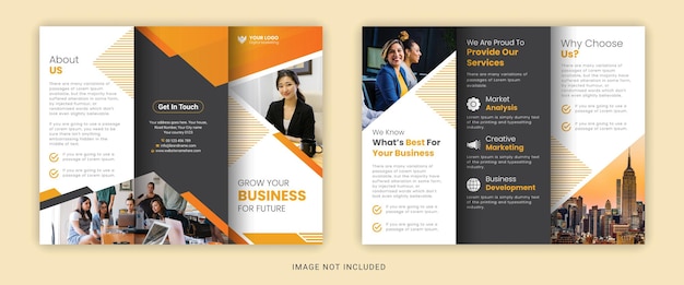 Modèle de conception de brochure à trois volets d'entreprise créative professionnelle