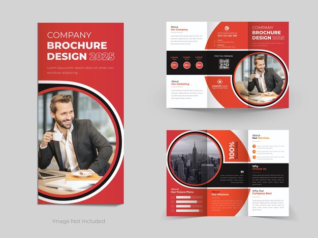 Vecteur modèle de conception de brochure à trois volets d'entreprise moderne créative