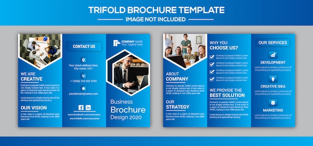 Vecteur modèle de conception de brochure à trois volets d'entreprise