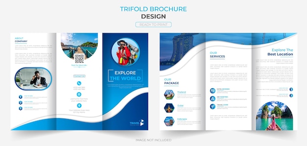 Modèle de conception de brochure à trois volets d'entreprise