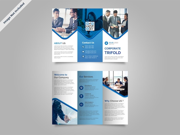Modèle de conception de brochure à trois volets