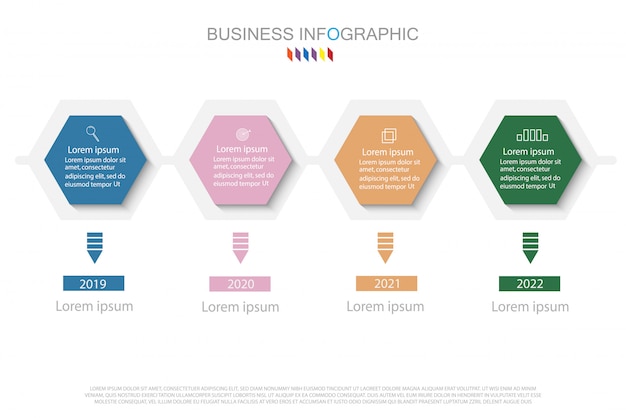 Modèle De Conception Business Infographics. Timeline Avec 4 étapes