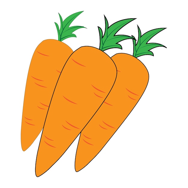 Vecteur modèle de conception de carotte icône logo vector