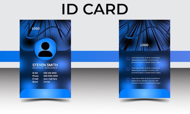 Modèle De Conception De Carte D'identité Vectorielle Créative Moderne Pour L'école, L'entreprise Ou L'usage Personnel