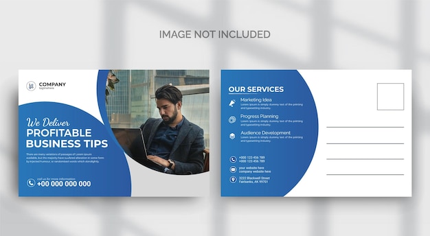 Vecteur modèle de conception de carte postale d'affaires moderne pour les entreprises