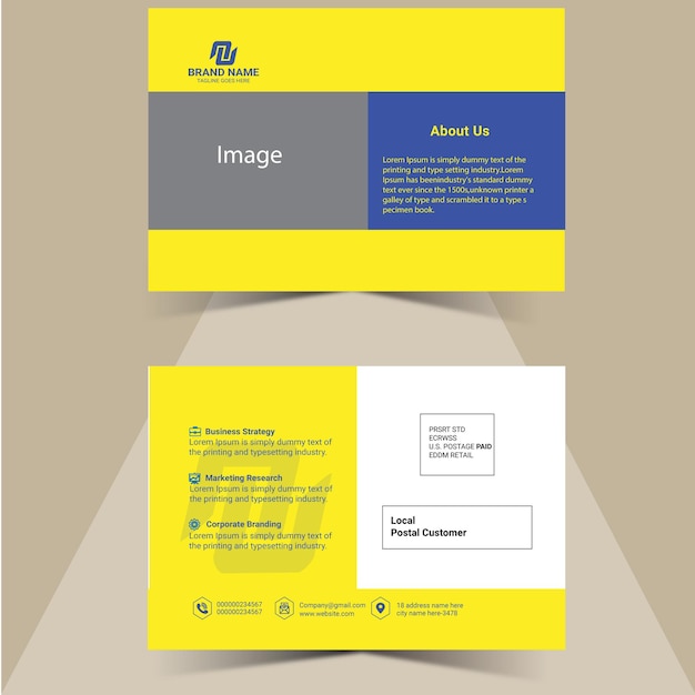 Modèle de conception de carte postale Eddm d'entreprise
