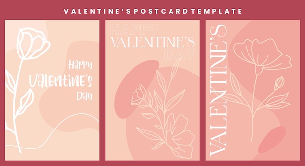 Modèle De Conception De Carte Postale Saint-valentin