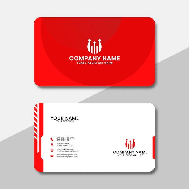 Modèle de conception de carte de visite moderne