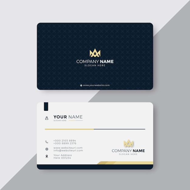 Modèle de conception de carte de visite or élégant